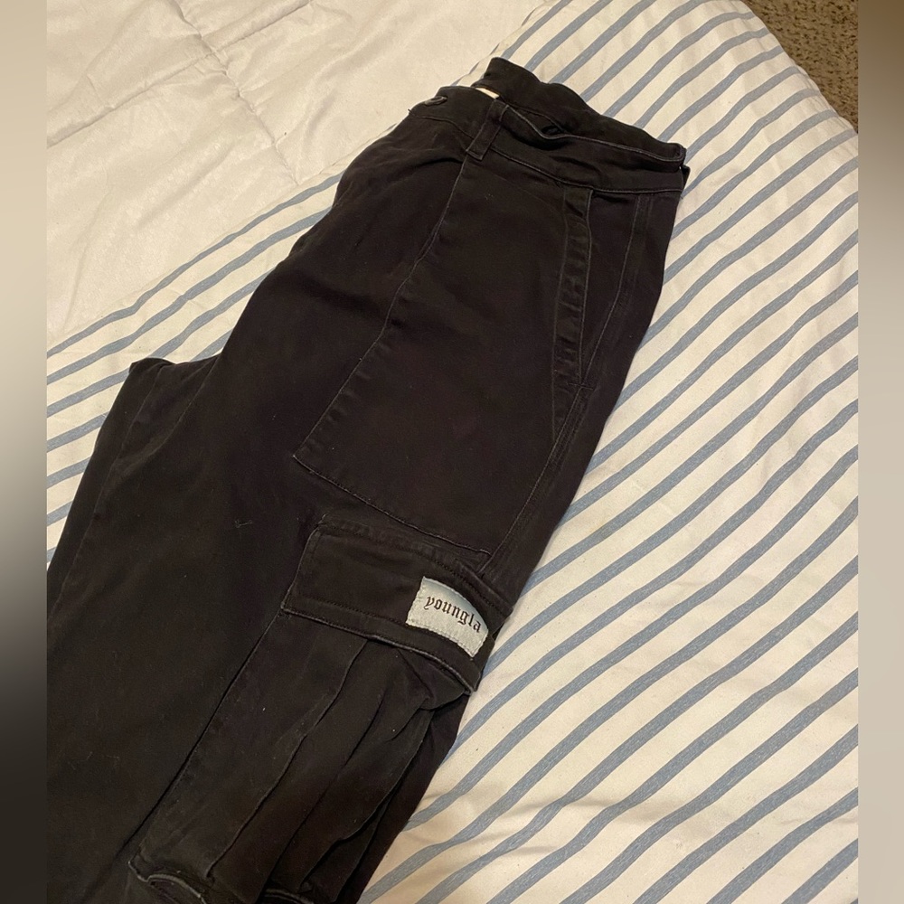 Black YoungLA Cargo Pants